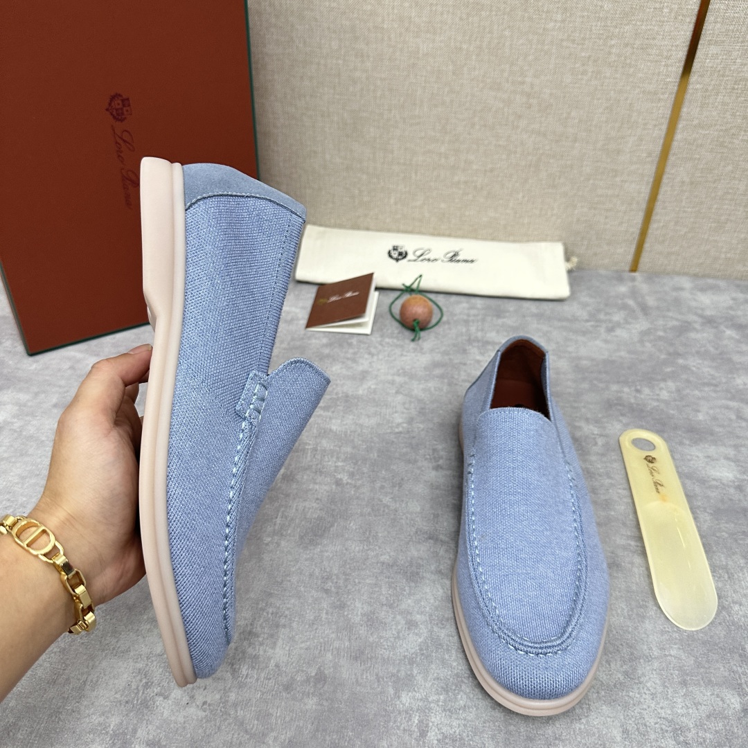 💋💍LP家新品    Loro Pian*  诺悠*翩雅  休闲一脚蹬经典乐福休闲鞋  选用飞织面拼接磨