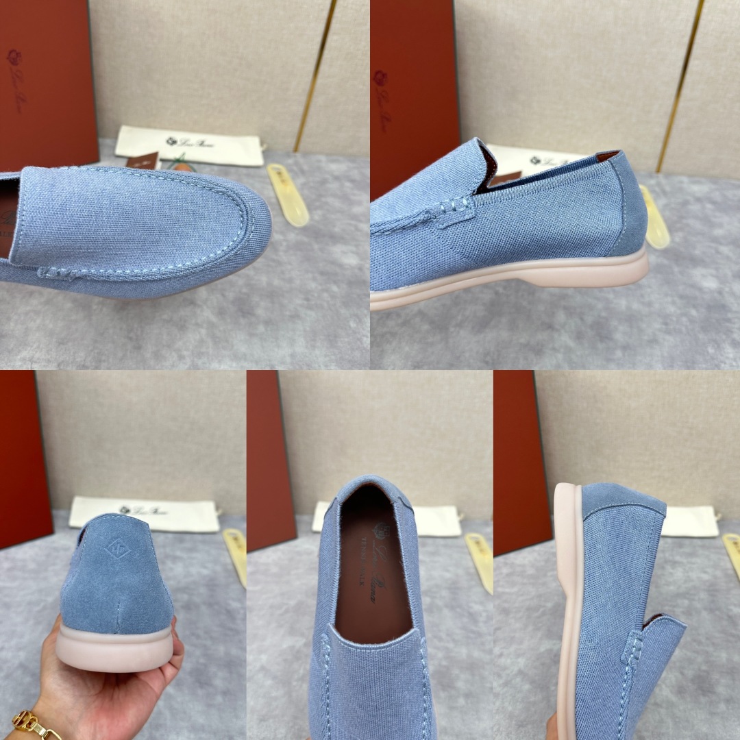 💋💍LP家新品    Loro Pian*  诺悠*翩雅  休闲一脚蹬经典乐福休闲鞋  选用飞织面拼接磨