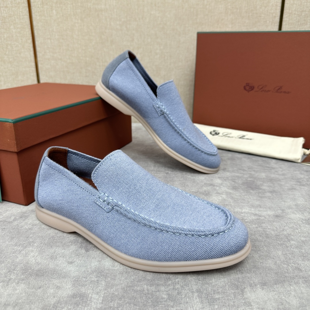 💋💍LP家新品    Loro Pian*  诺悠*翩雅  休闲一脚蹬经典乐福休闲鞋  选用飞织面拼接磨