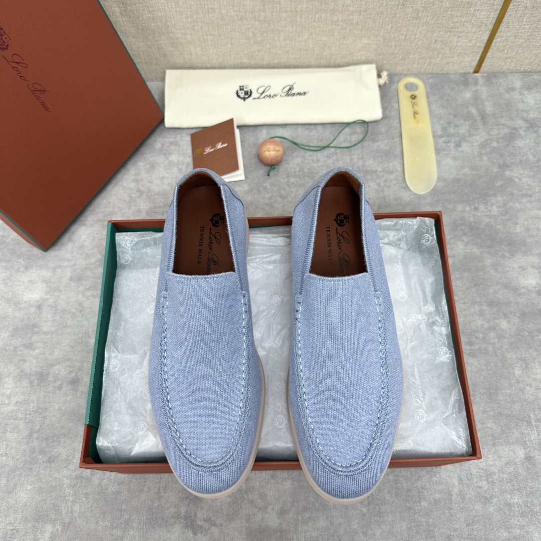💋💍LP家新品    Loro Pian*  诺悠*翩雅  休闲一脚蹬经典乐福休闲鞋  选用飞织面拼接磨