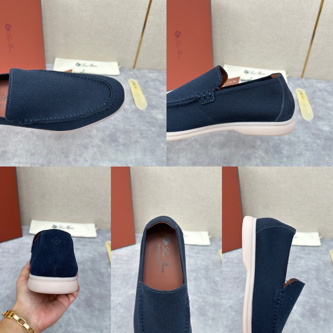 💋💍LP家新品    Loro Pian*  诺悠*翩雅  休闲一脚蹬经典乐福休闲鞋  选用飞织面拼接磨
