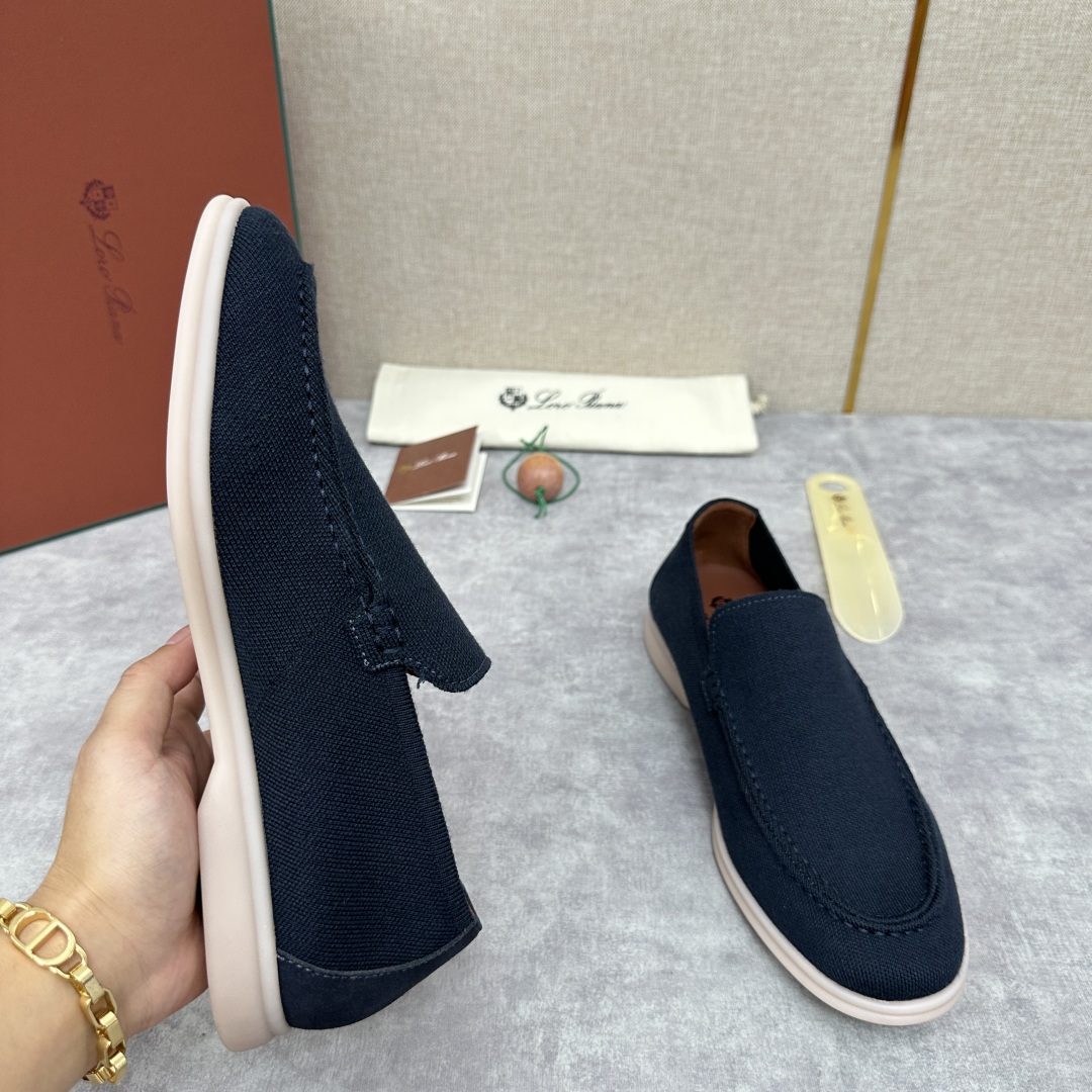 💋💍LP家新品    Loro Pian*  诺悠*翩雅  休闲一脚蹬经典乐福休闲鞋  选用飞织面拼接磨