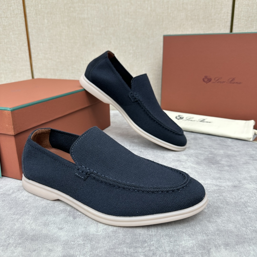 💋💍LP家新品    Loro Pian*  诺悠*翩雅  休闲一脚蹬经典乐福休闲鞋  选用飞织面拼接磨