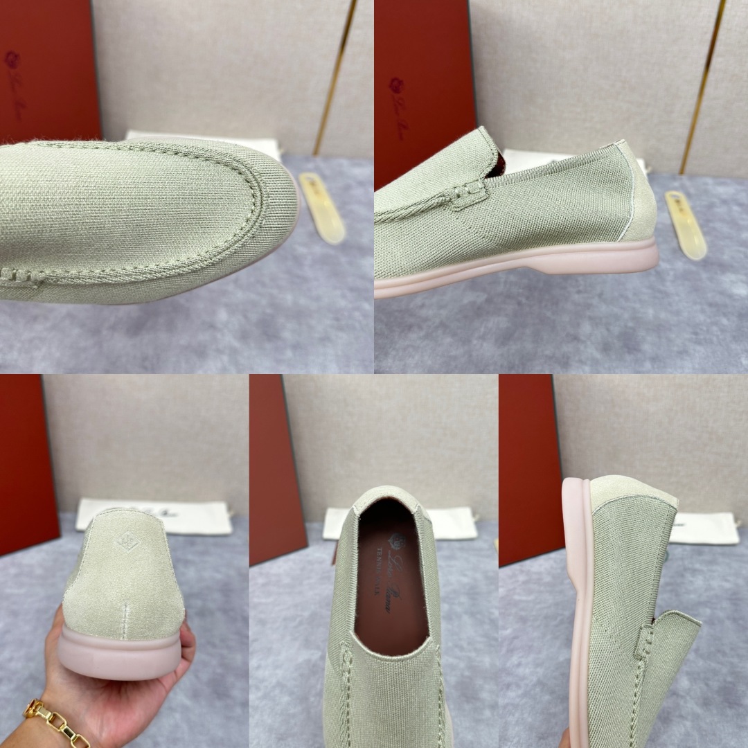 💋💍LP家新品    Loro Pian*  诺悠*翩雅  休闲一脚蹬经典乐福休闲鞋  选用飞织面拼接磨