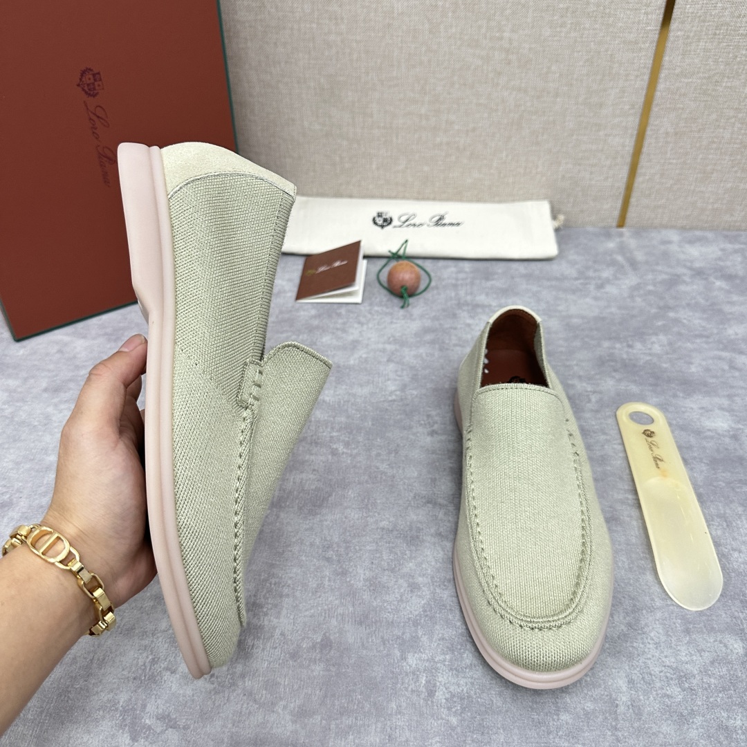 💋💍LP家新品    Loro Pian*  诺悠*翩雅  休闲一脚蹬经典乐福休闲鞋  选用飞织面拼接磨