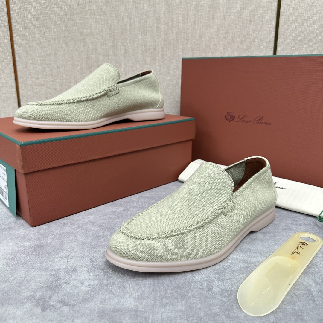 💋💍LP家新品    Loro Pian*  诺悠*翩雅  休闲一脚蹬经典乐福休闲鞋  选用飞织面拼接磨