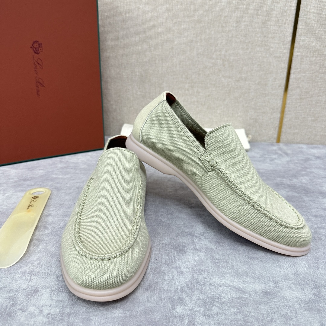💋💍LP家新品    Loro Pian*  诺悠*翩雅  休闲一脚蹬经典乐福休闲鞋  选用飞织面拼接磨