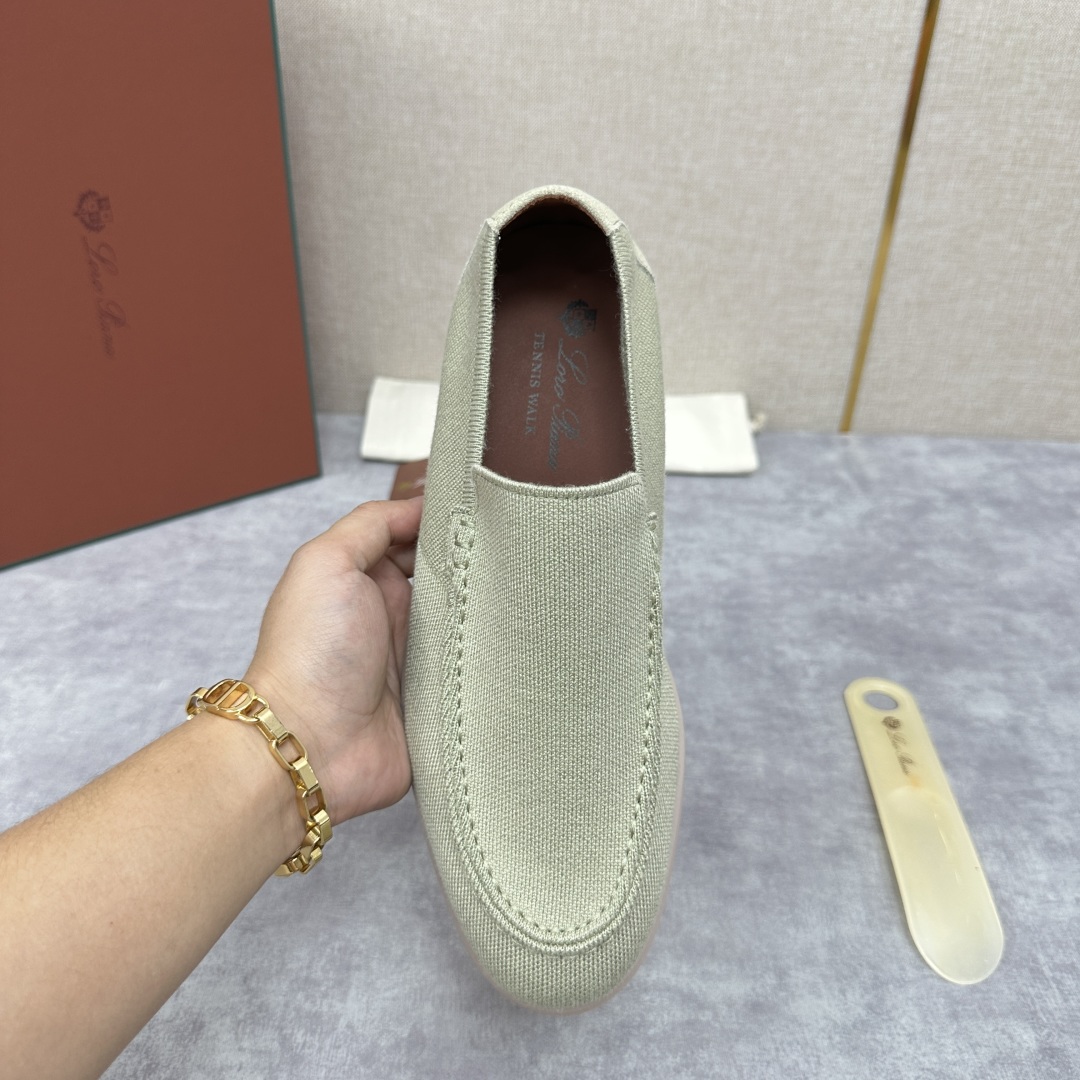 💋💍LP家新品    Loro Pian*  诺悠*翩雅  休闲一脚蹬经典乐福休闲鞋  选用飞织面拼接磨