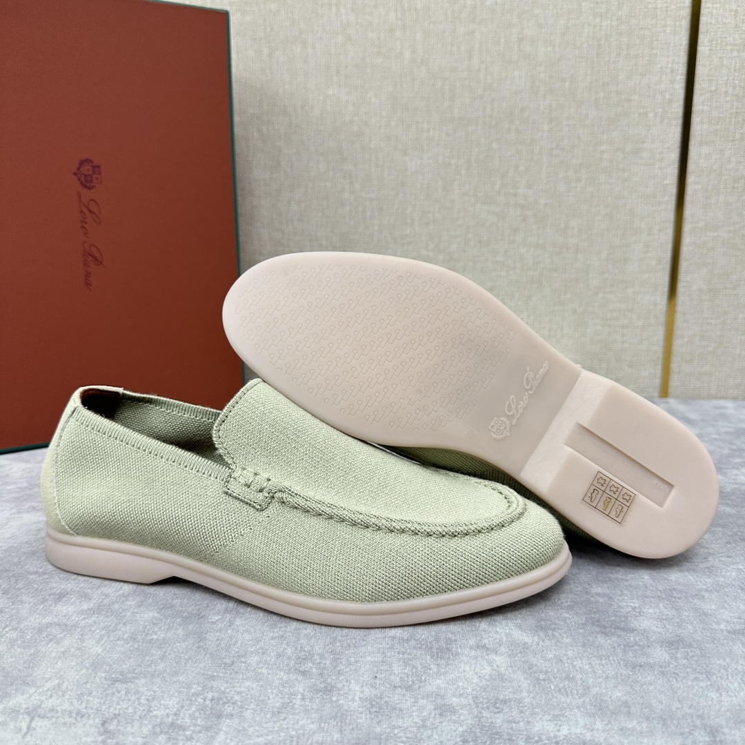 💋💍LP家新品    Loro Pian*  诺悠*翩雅  休闲一脚蹬经典乐福休闲鞋  选用飞织面拼接磨