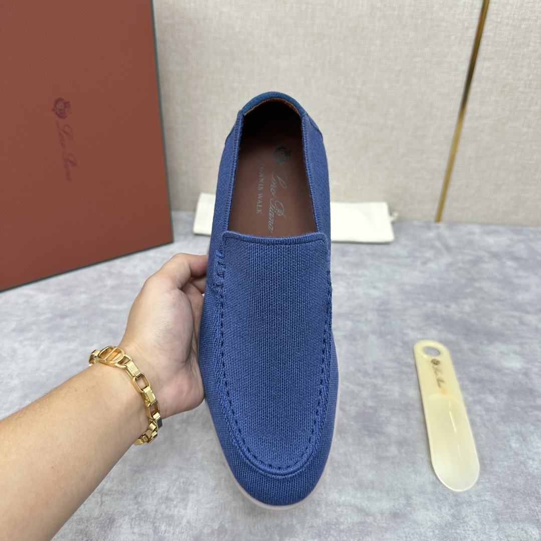 💋💍LP家新品    Loro Pian*  诺悠*翩雅  休闲一脚蹬经典乐福休闲鞋  选用飞织面拼接磨