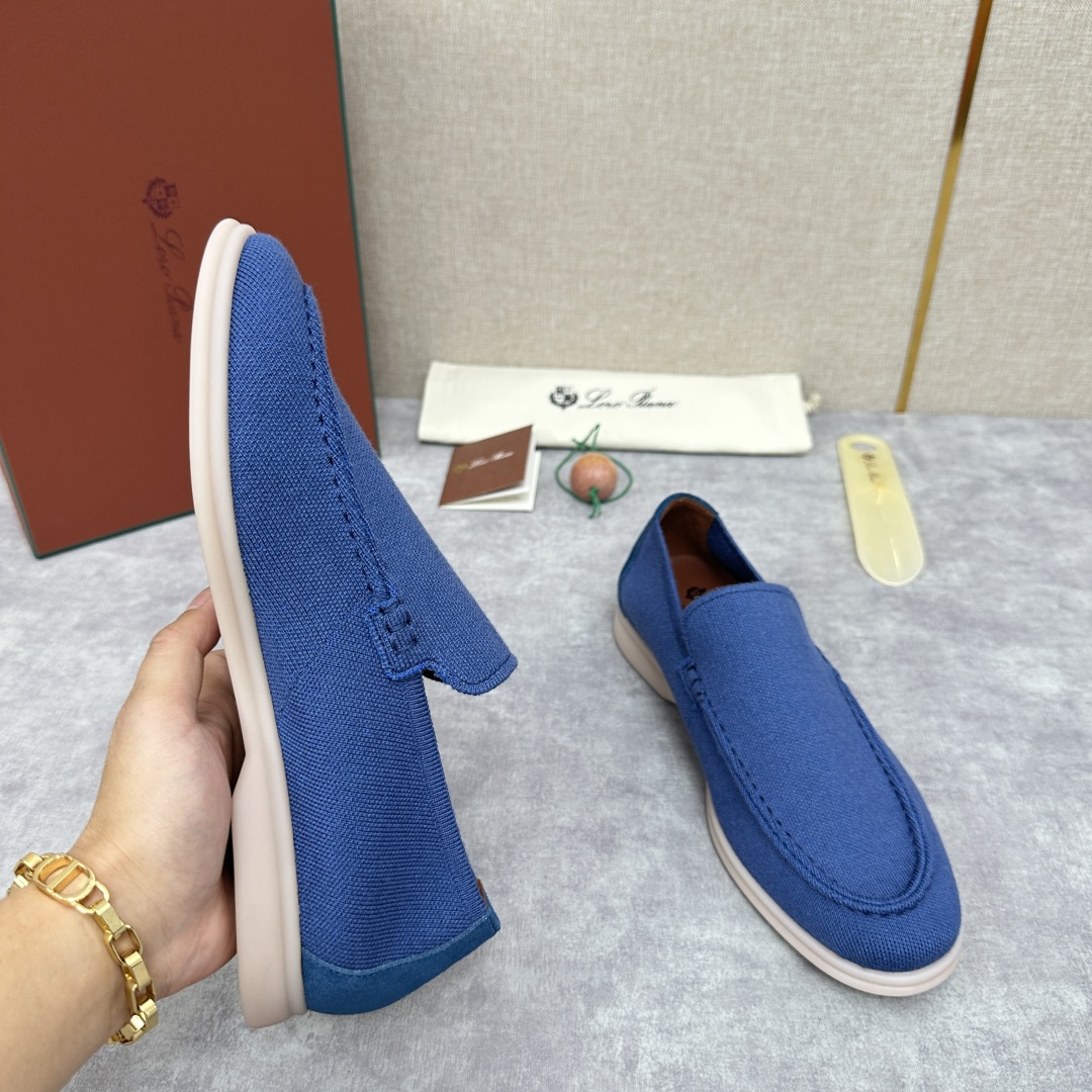 💋💍LP家新品    Loro Pian*  诺悠*翩雅  休闲一脚蹬经典乐福休闲鞋  选用飞织面拼接磨