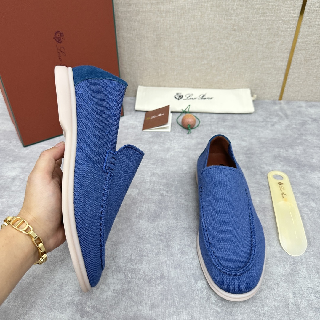 💋💍LP家新品    Loro Pian*  诺悠*翩雅  休闲一脚蹬经典乐福休闲鞋  选用飞织面拼接磨