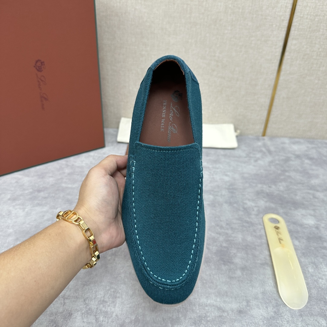 💋💍LP家新品    Loro Pian*  诺悠*翩雅  休闲一脚蹬经典乐福休闲鞋  选用飞织面拼接磨