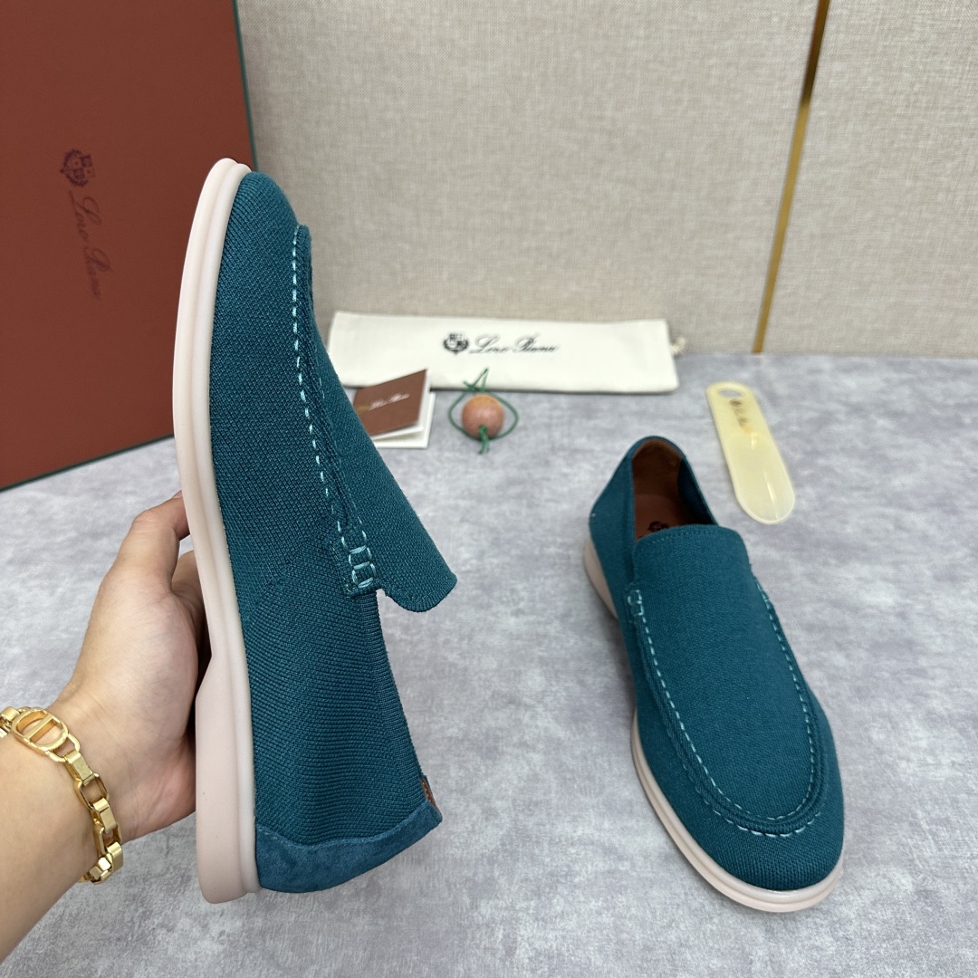 💋💍LP家新品    Loro Pian*  诺悠*翩雅  休闲一脚蹬经典乐福休闲鞋  选用飞织面拼接磨