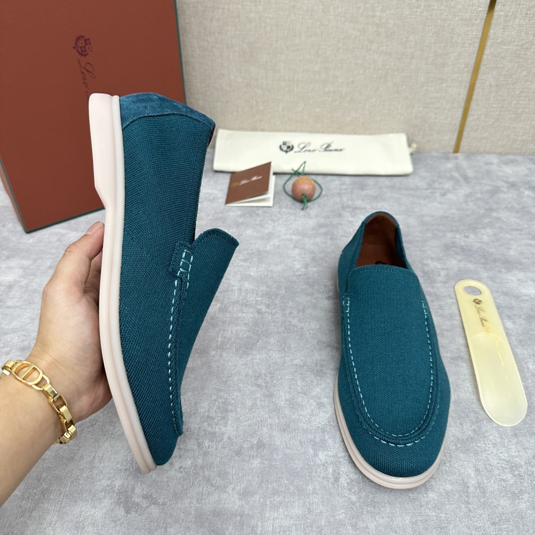 💋💍LP家新品    Loro Pian*  诺悠*翩雅  休闲一脚蹬经典乐福休闲鞋  选用飞织面拼接磨