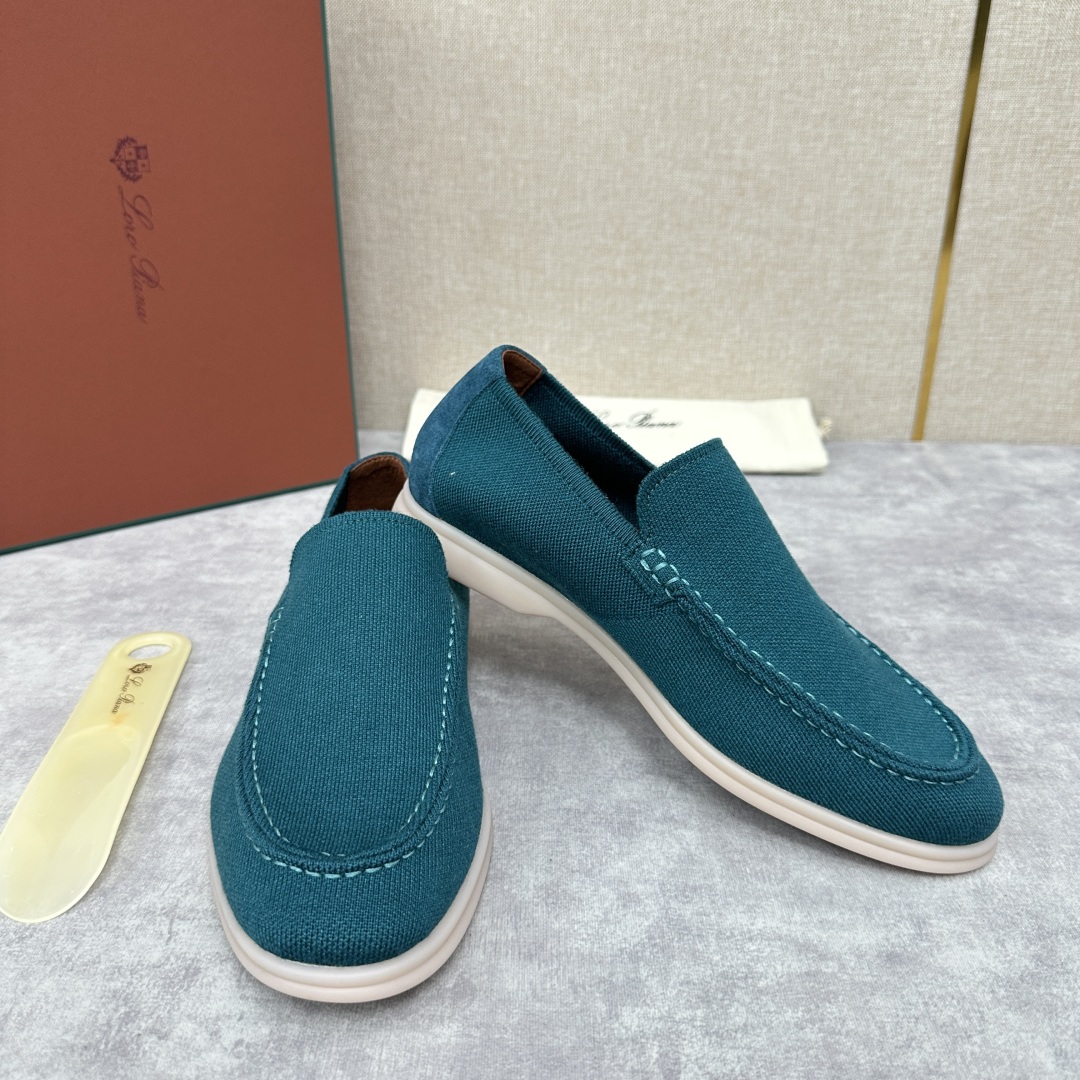 💋💍LP家新品    Loro Pian*  诺悠*翩雅  休闲一脚蹬经典乐福休闲鞋  选用飞织面拼接磨