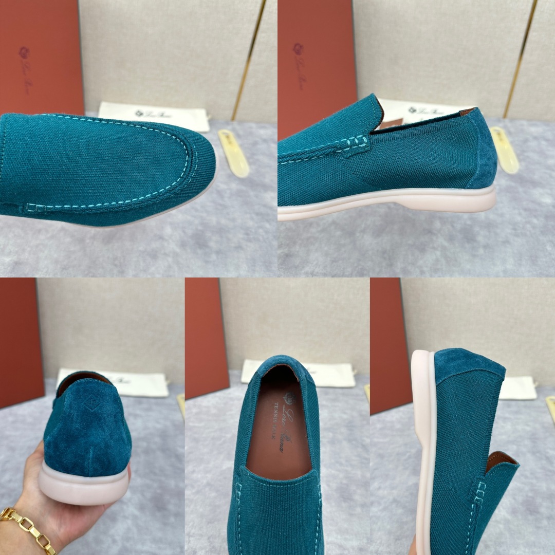 💋💍LP家新品    Loro Pian*  诺悠*翩雅  休闲一脚蹬经典乐福休闲鞋  选用飞织面拼接磨