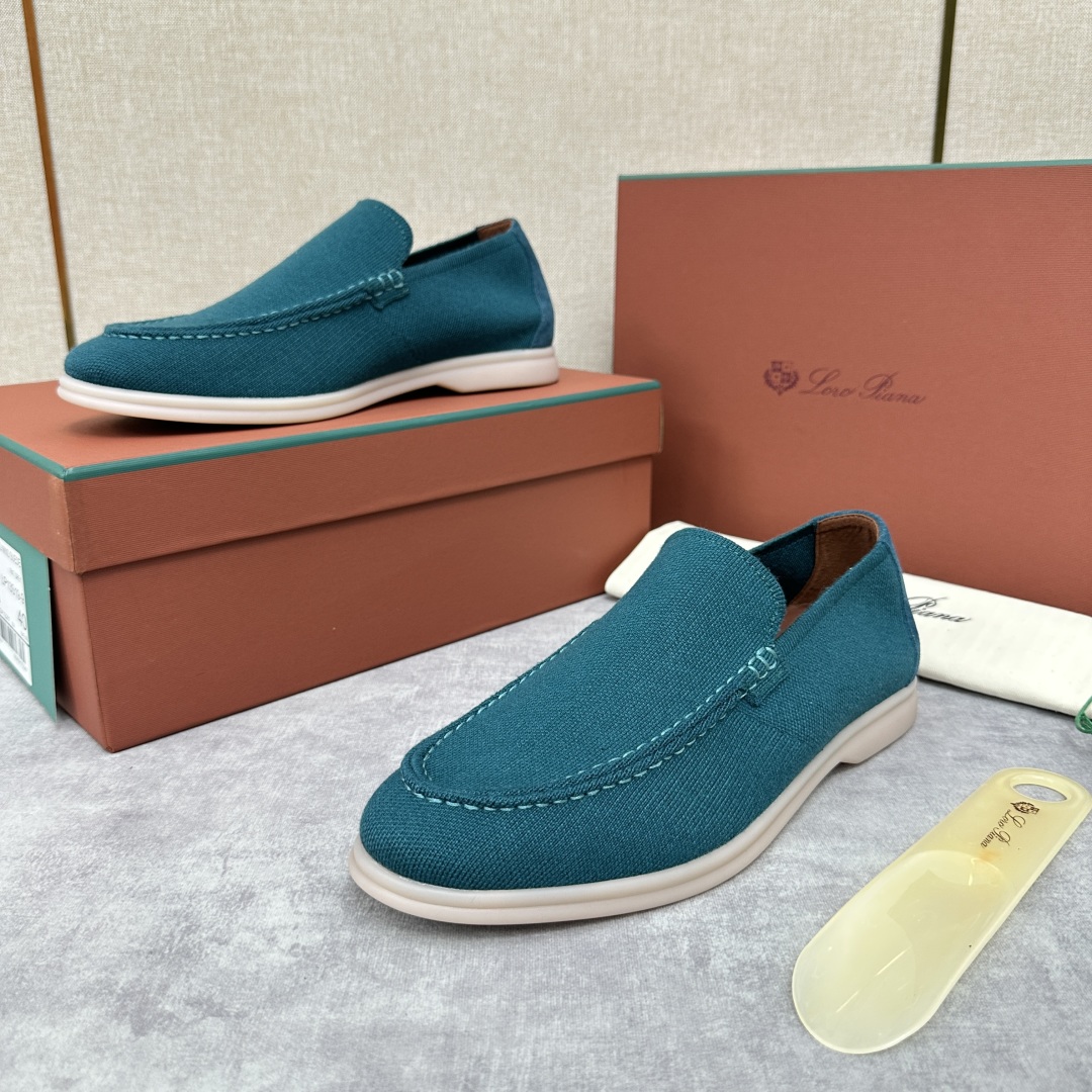 💋💍LP家新品    Loro Pian*  诺悠*翩雅  休闲一脚蹬经典乐福休闲鞋  选用飞织面拼接磨