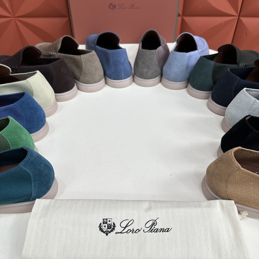 💋💍LP家新品    Loro Pian*  诺悠*翩雅  休闲一脚蹬经典乐福休闲鞋  选用飞织面拼接磨