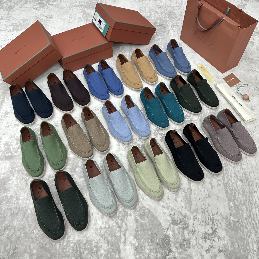 💋💍LP家新品    Loro Pian*  诺悠*翩雅  休闲一脚蹬经典乐福休闲鞋  选用飞织面拼接磨