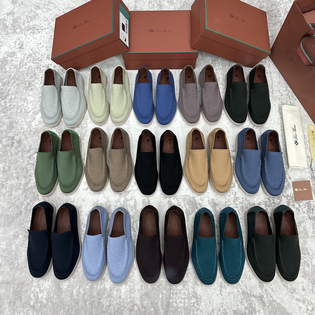 💋💍LP家新品    Loro Pian*  诺悠*翩雅  休闲一脚蹬经典乐福休闲鞋  选用飞织面拼接磨