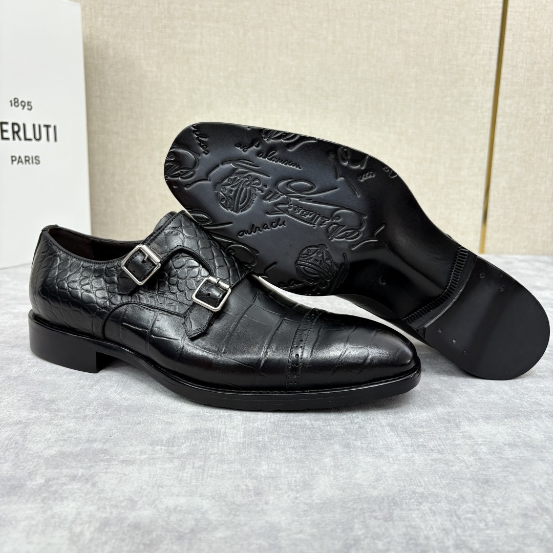 💋 💍 Burlut* 布鲁提 手工擦色牛皮牛津鞋 男 士正装鞋皮鞋👞 此款系带浅口鞋采用进口牛皮/