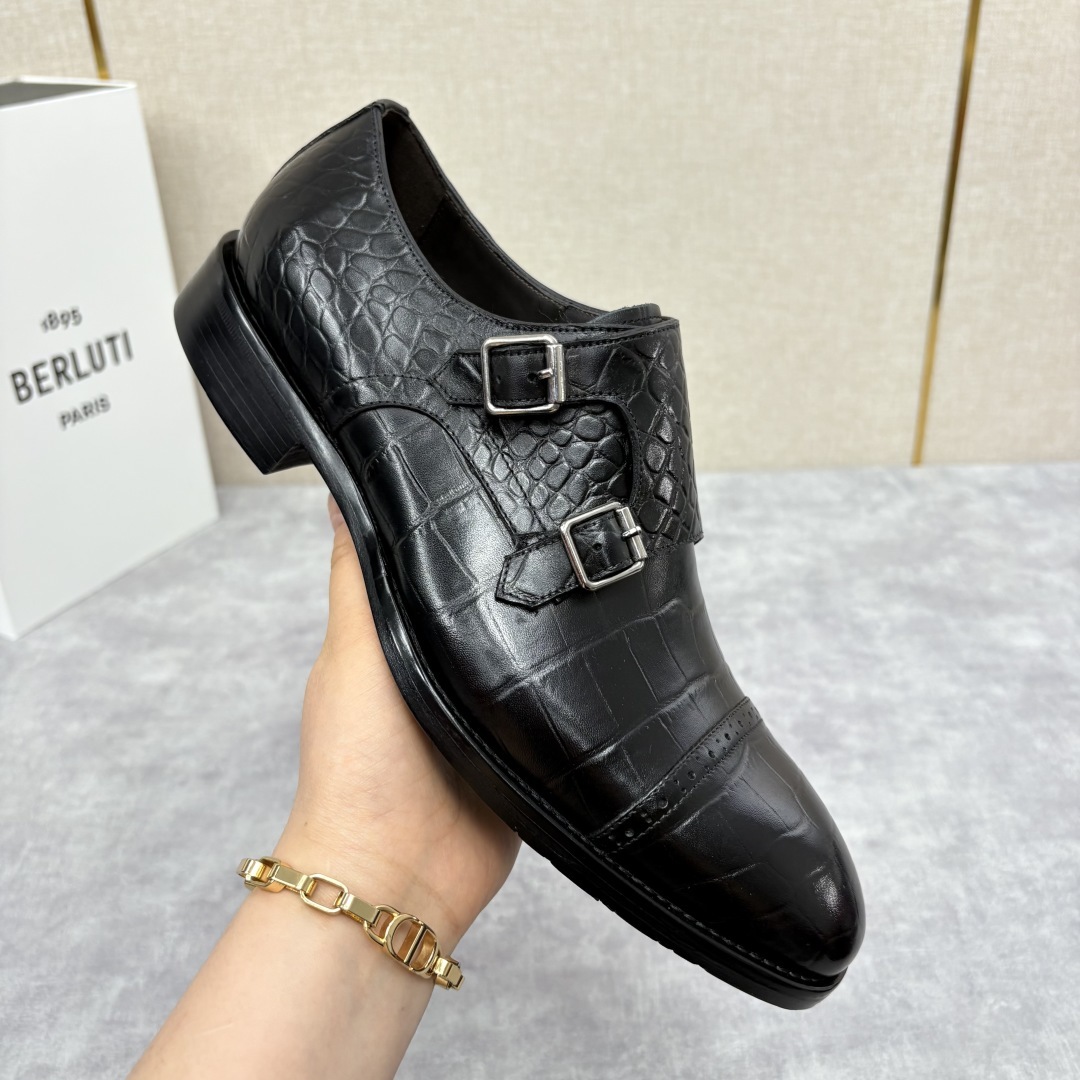 💋 💍 Burlut* 布鲁提 手工擦色牛皮牛津鞋 男 士正装鞋皮鞋👞 此款系带浅口鞋采用进口牛皮/