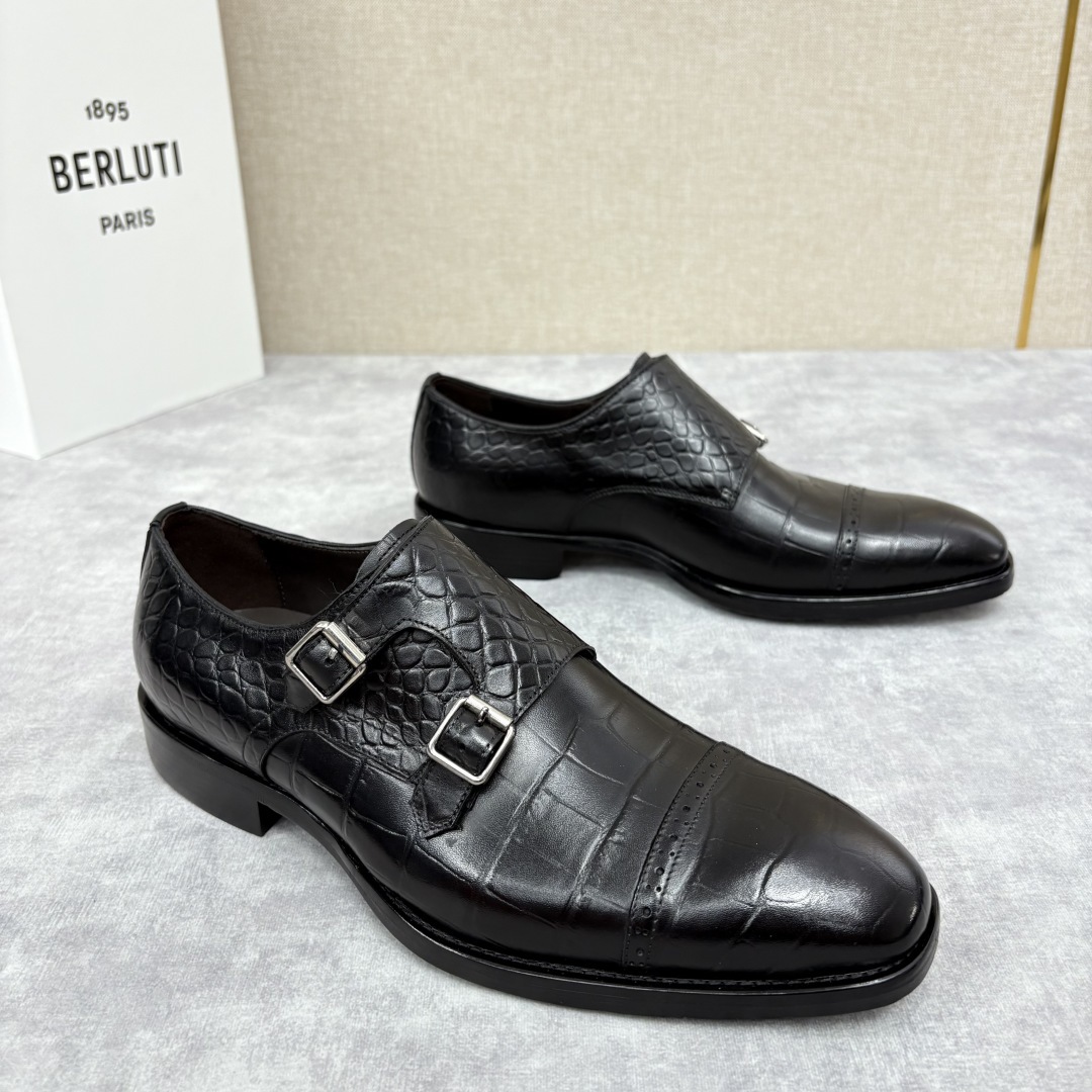 💋 💍 Burlut* 布鲁提 手工擦色牛皮牛津鞋 男 士正装鞋皮鞋👞 此款系带浅口鞋采用进口牛皮/
