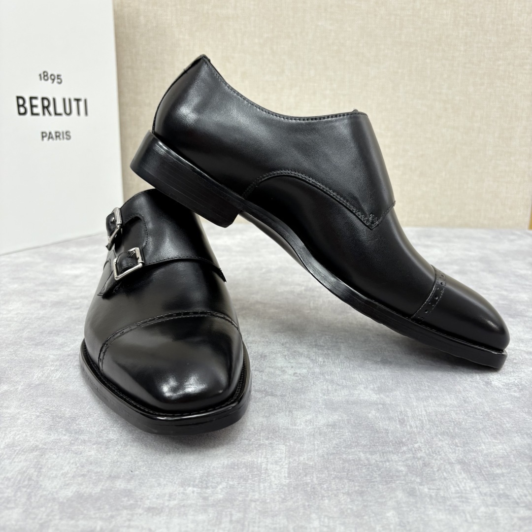 💋 💍 Burlut* 布鲁提 手工擦色牛皮牛津鞋 男 士正装鞋皮鞋👞 此款系带浅口鞋采用进口牛皮/