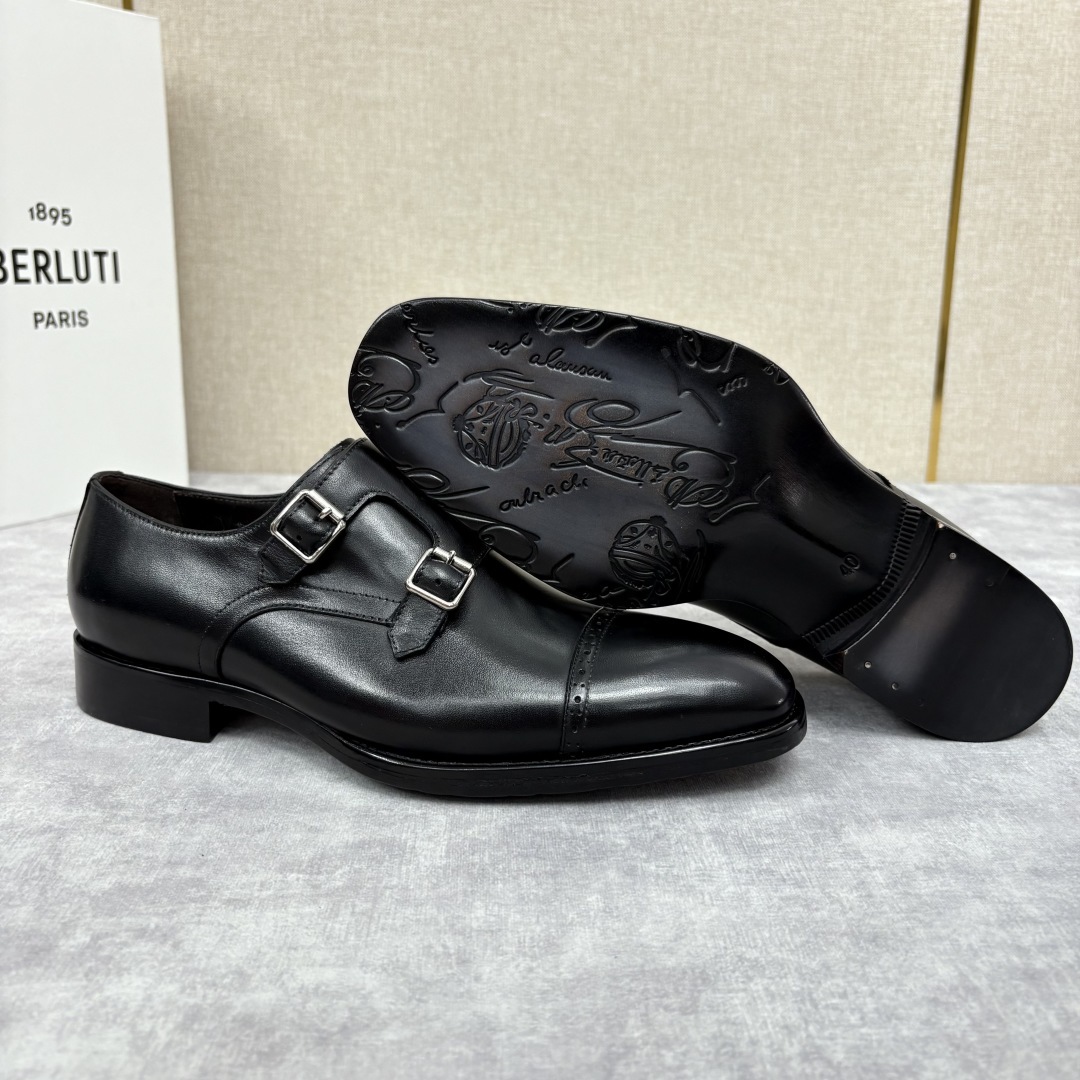 💋 💍 Burlut* 布鲁提 手工擦色牛皮牛津鞋 男 士正装鞋皮鞋👞 此款系带浅口鞋采用进口牛皮/