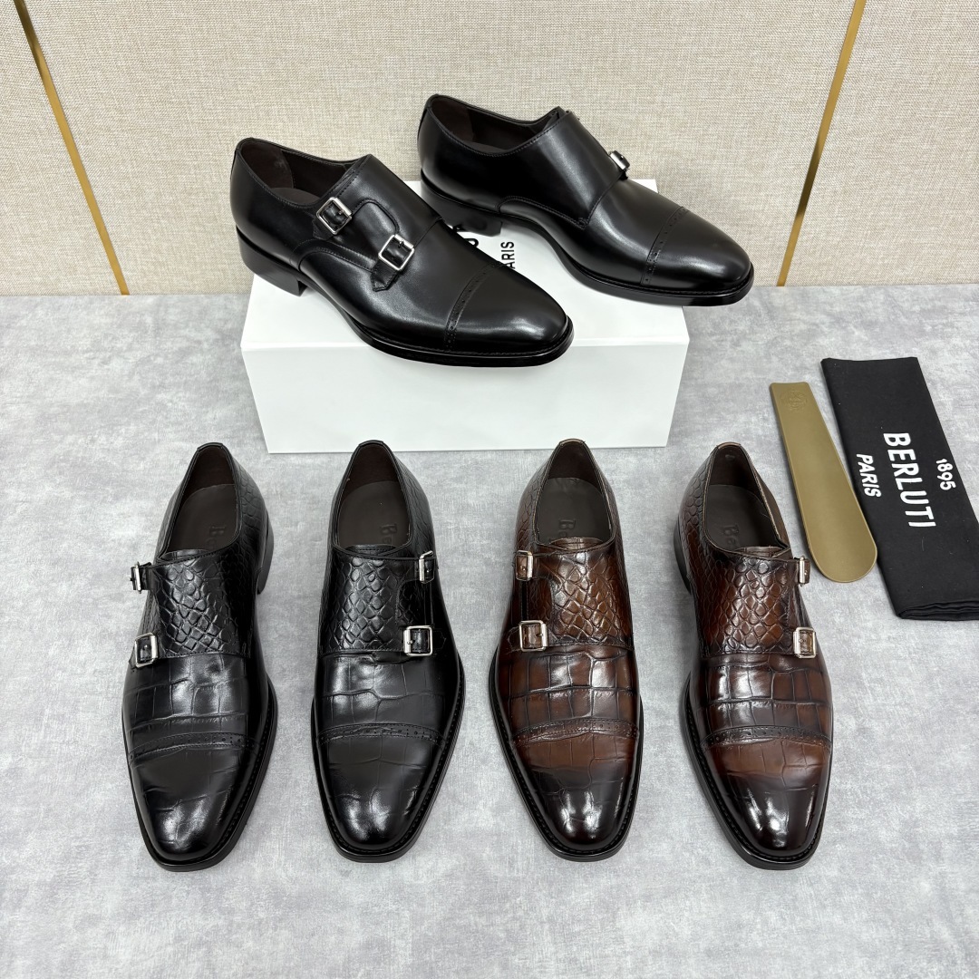 💋 💍 Burlut* 布鲁提 手工擦色牛皮牛津鞋 男 士正装鞋皮鞋👞 此款系带浅口鞋采用进口牛皮/