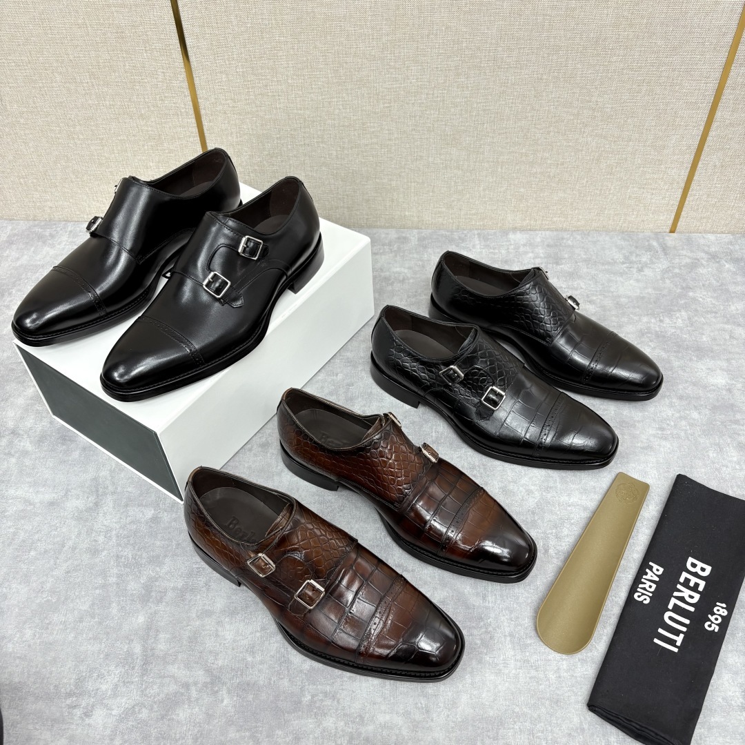 💋 💍 Burlut* 布鲁提 手工擦色牛皮牛津鞋 男 士正装鞋皮鞋👞 此款系带浅口鞋采用进口牛皮/