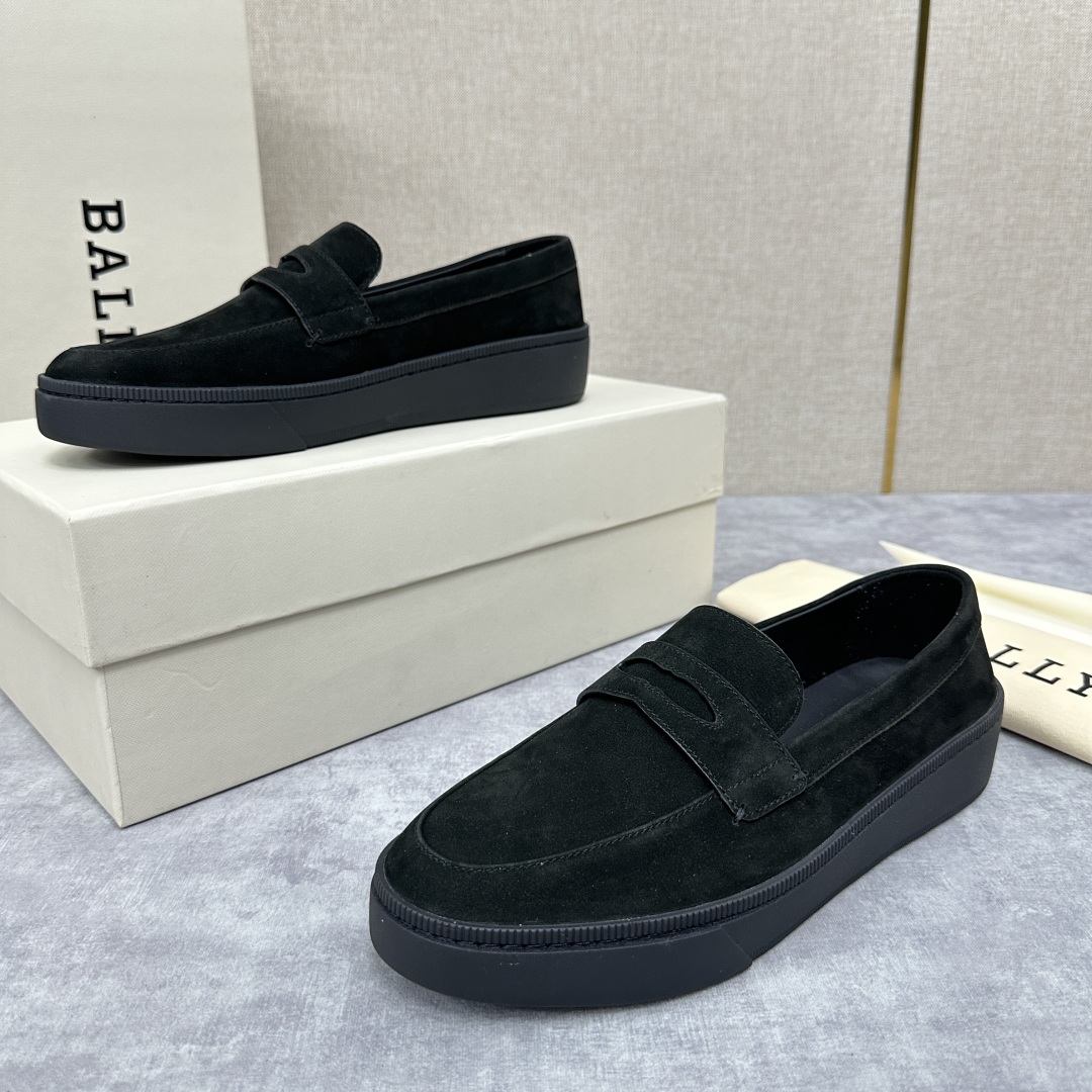💋💍BL新品  BALL* 巴-利   抢先专柜款 新款 RAISE休闲运动乐福鞋   一脚蹬男鞋  高
