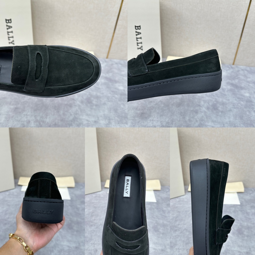 💋💍BL新品  BALL* 巴-利   抢先专柜款 新款 RAISE休闲运动乐福鞋   一脚蹬男鞋  高