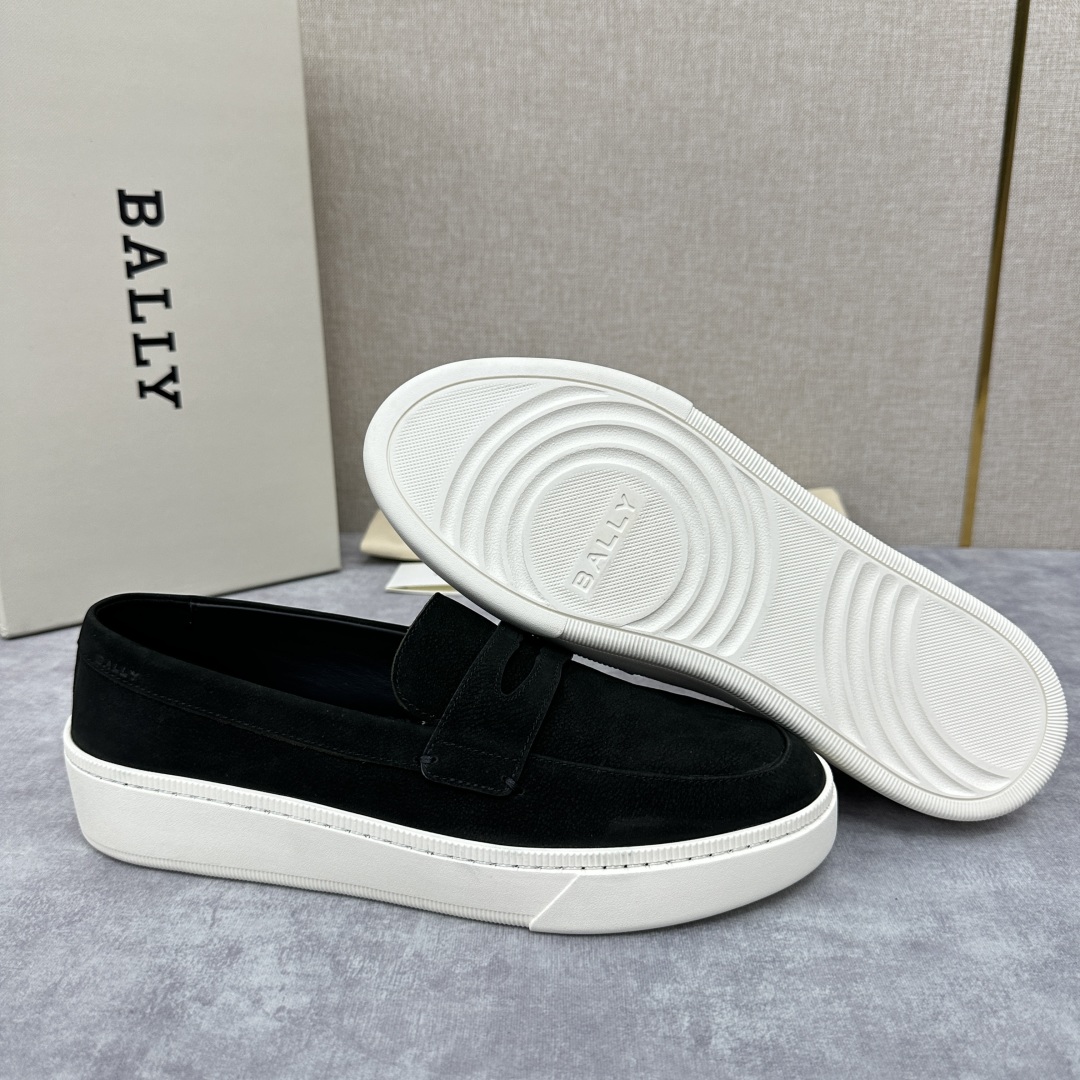 💋💍BL新品  BALL* 巴-利   抢先专柜款 新款 RAISE休闲运动乐福鞋   一脚蹬男鞋  高