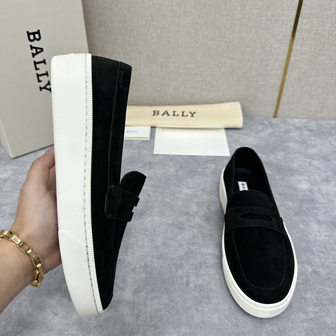 💋💍BL新品  BALL* 巴-利   抢先专柜款 新款 RAISE休闲运动乐福鞋   一脚蹬男鞋  高