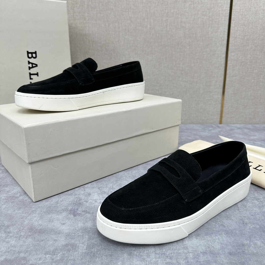 💋💍BL新品  BALL* 巴-利   抢先专柜款 新款 RAISE休闲运动乐福鞋   一脚蹬男鞋  高