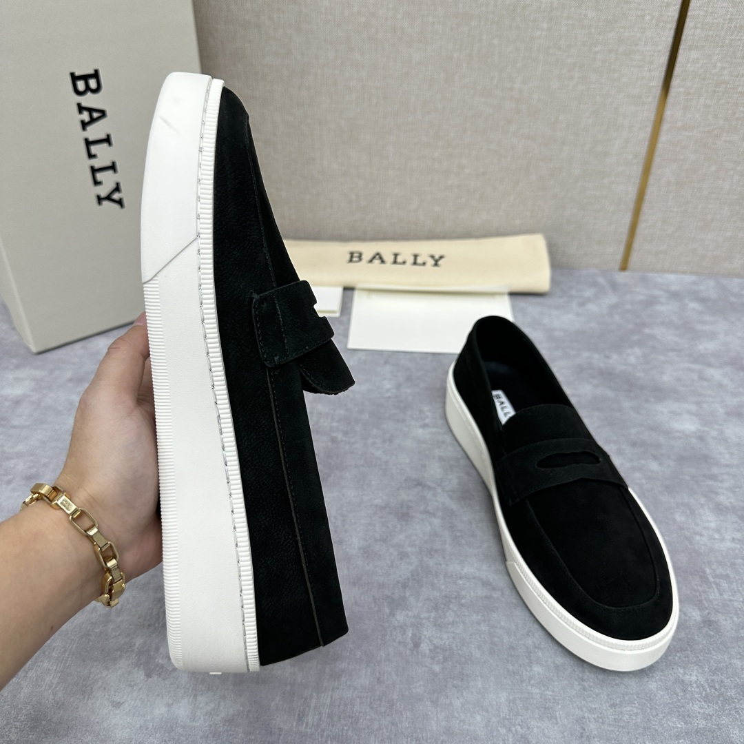 💋💍BL新品  BALL* 巴-利   抢先专柜款 新款 RAISE休闲运动乐福鞋   一脚蹬男鞋  高