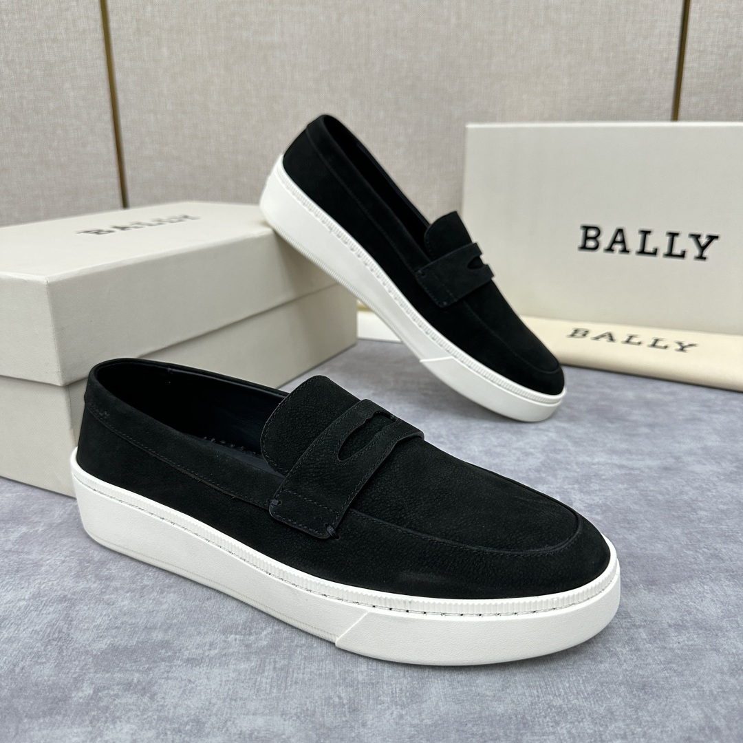 💋💍BL新品  BALL* 巴-利   抢先专柜款 新款 RAISE休闲运动乐福鞋   一脚蹬男鞋  高