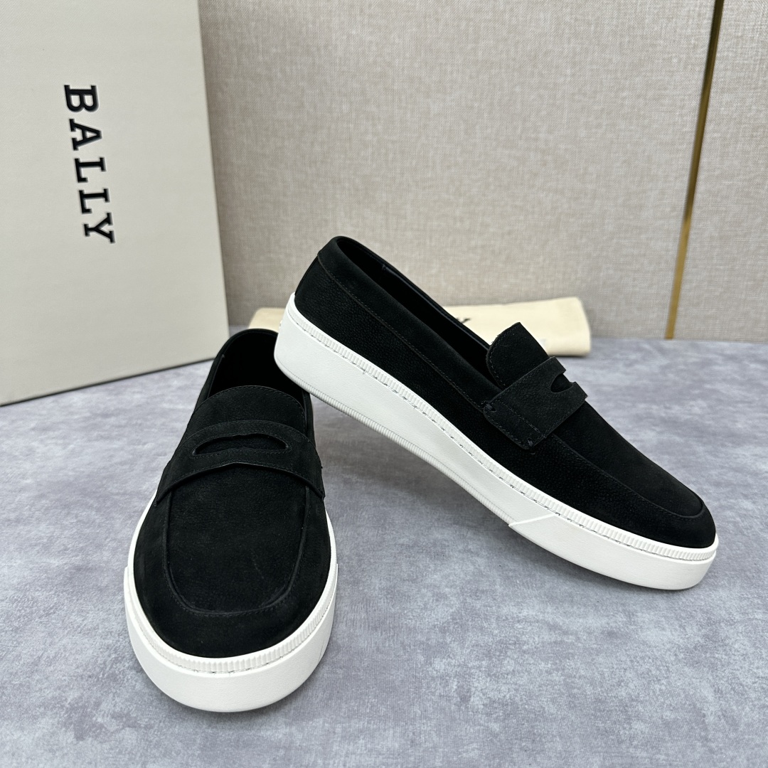 💋💍BL新品  BALL* 巴-利   抢先专柜款 新款 RAISE休闲运动乐福鞋   一脚蹬男鞋  高