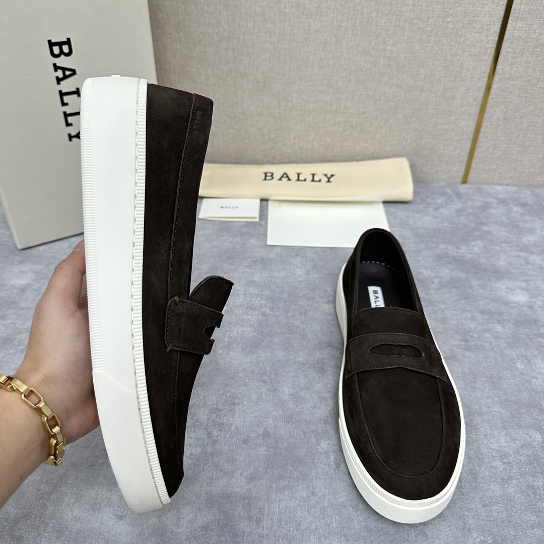 💋💍BL新品  BALL* 巴-利   抢先专柜款 新款 RAISE休闲运动乐福鞋   一脚蹬男鞋  高