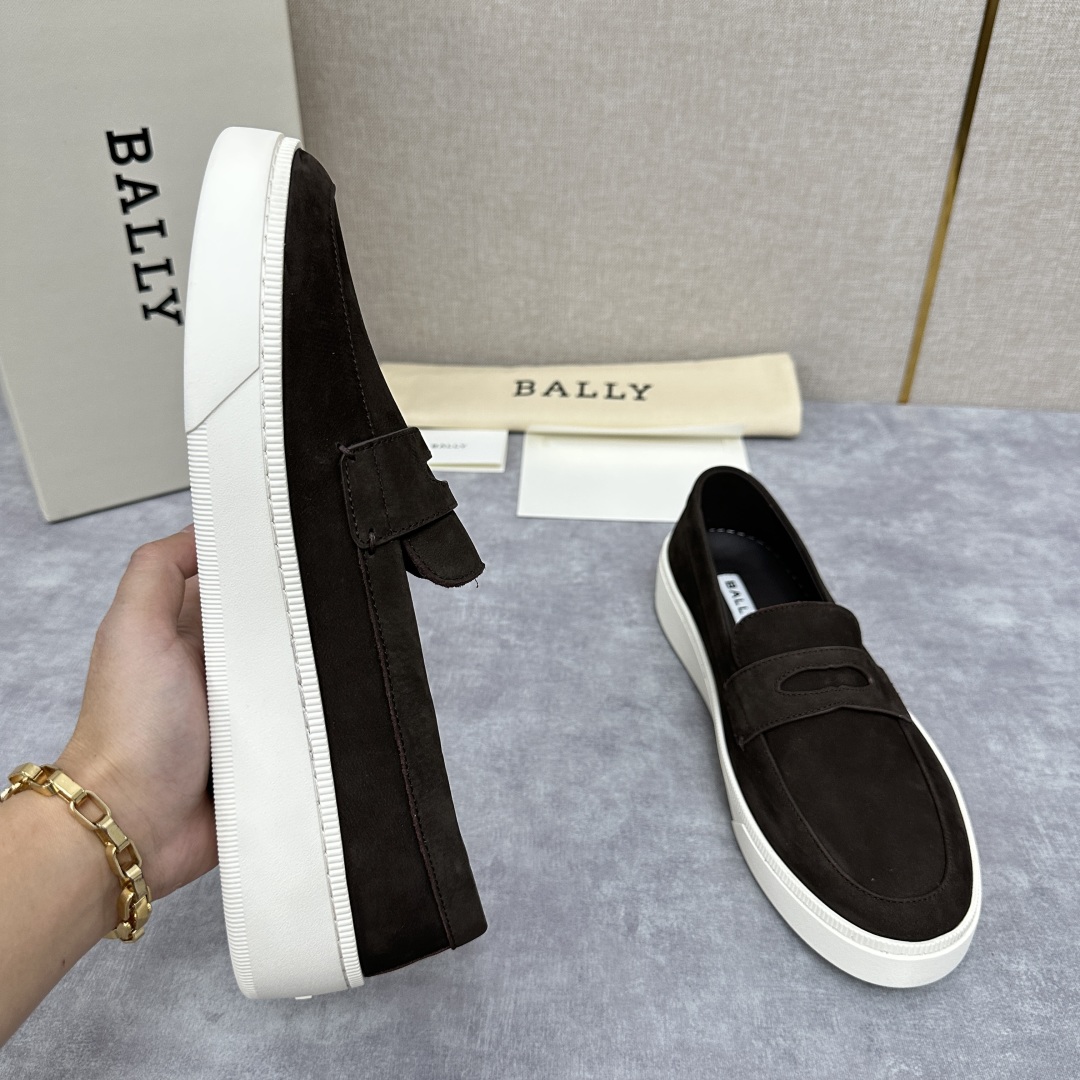 💋💍BL新品  BALL* 巴-利   抢先专柜款 新款 RAISE休闲运动乐福鞋   一脚蹬男鞋  高