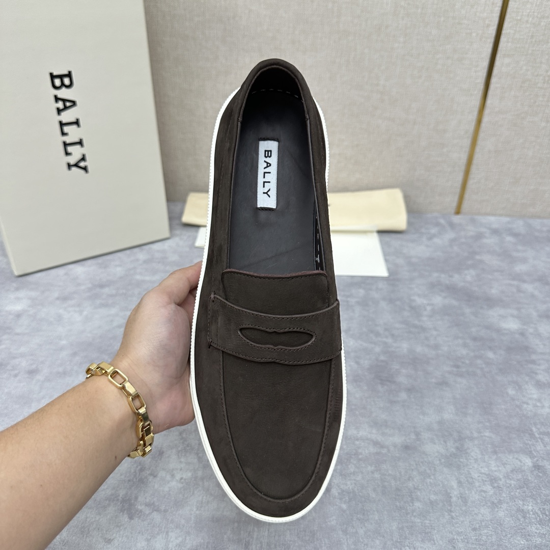 💋💍BL新品  BALL* 巴-利   抢先专柜款 新款 RAISE休闲运动乐福鞋   一脚蹬男鞋  高