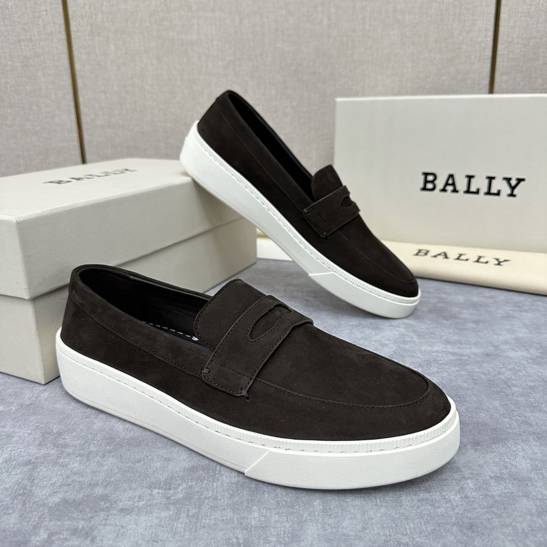💋💍BL新品  BALL* 巴-利   抢先专柜款 新款 RAISE休闲运动乐福鞋   一脚蹬男鞋  高