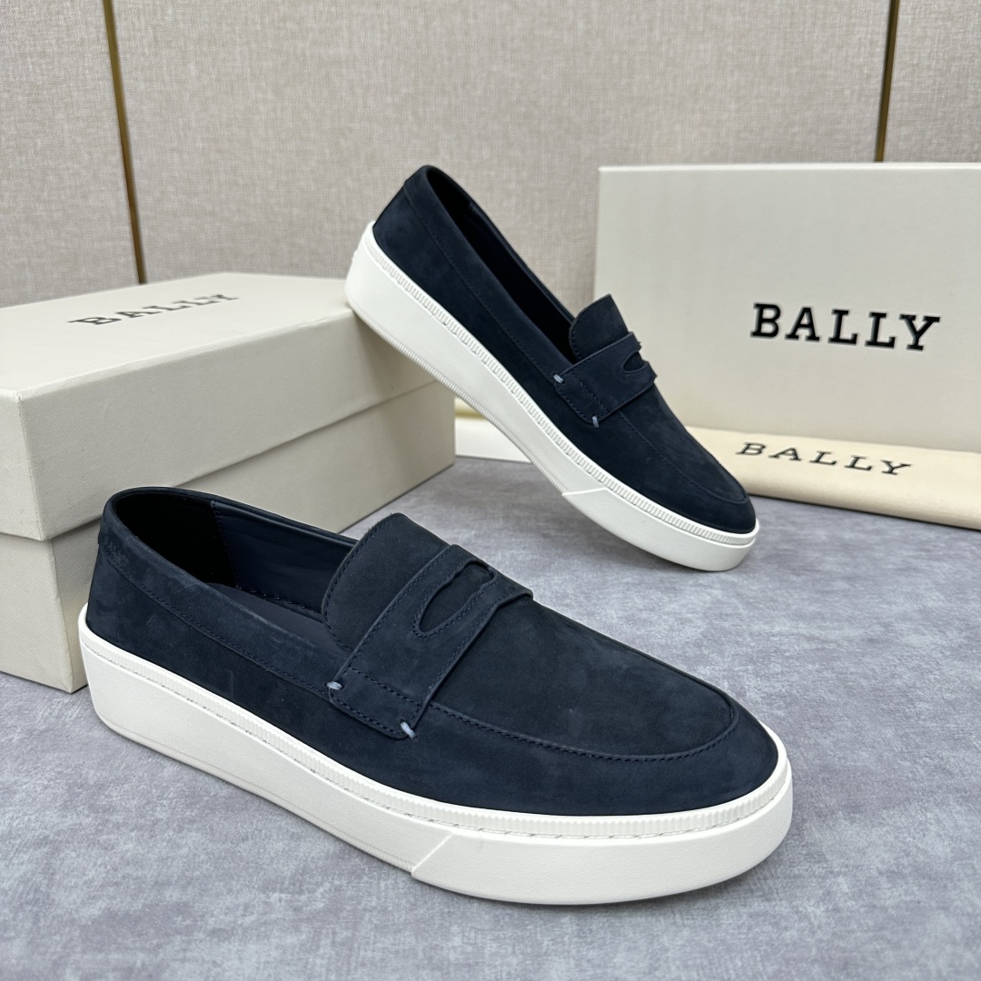 💋💍BL新品  BALL* 巴-利   抢先专柜款 新款 RAISE休闲运动乐福鞋   一脚蹬男鞋  高