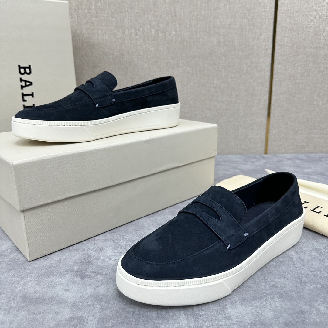 💋💍BL新品  BALL* 巴-利   抢先专柜款 新款 RAISE休闲运动乐福鞋   一脚蹬男鞋  高