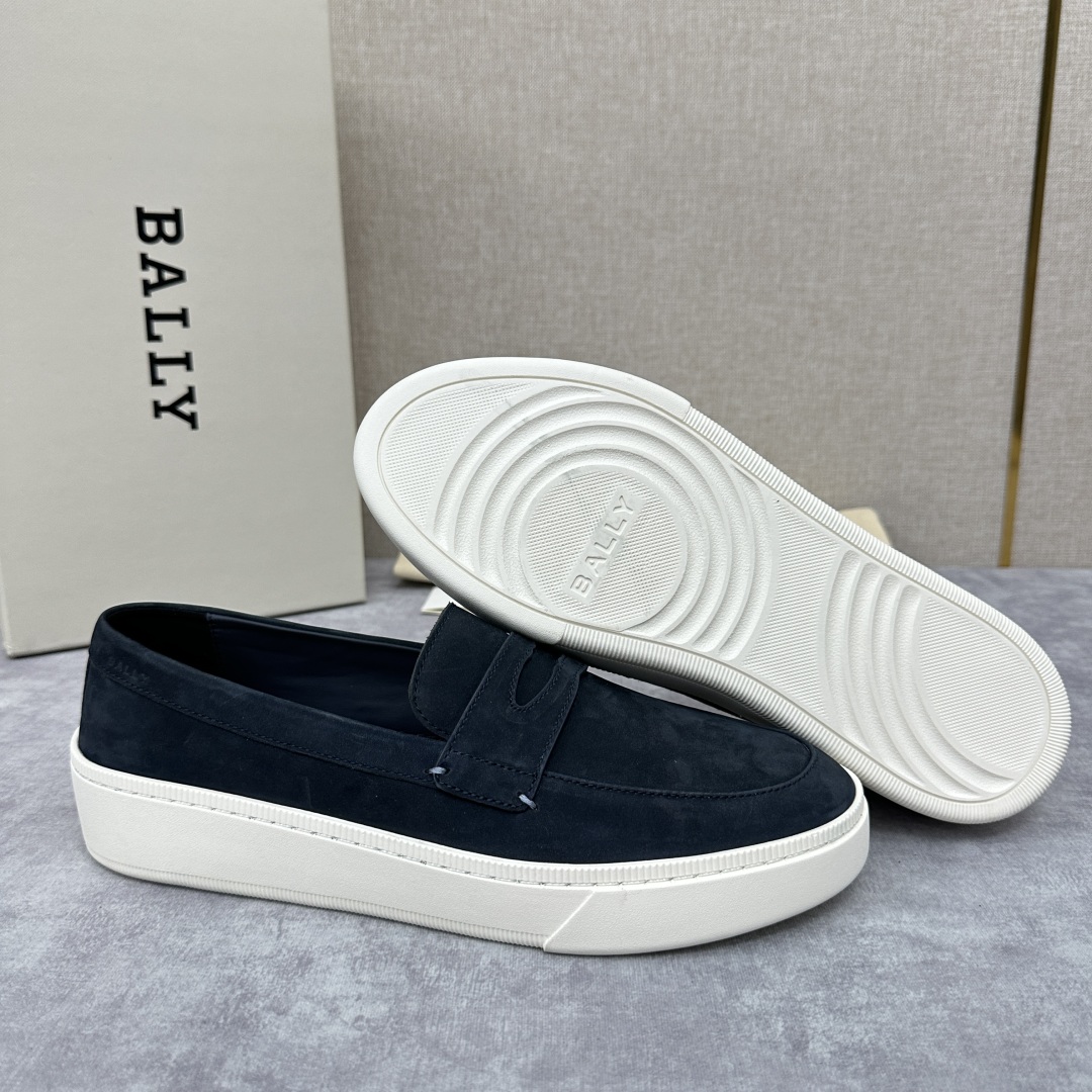 💋💍BL新品  BALL* 巴-利   抢先专柜款 新款 RAISE休闲运动乐福鞋   一脚蹬男鞋  高