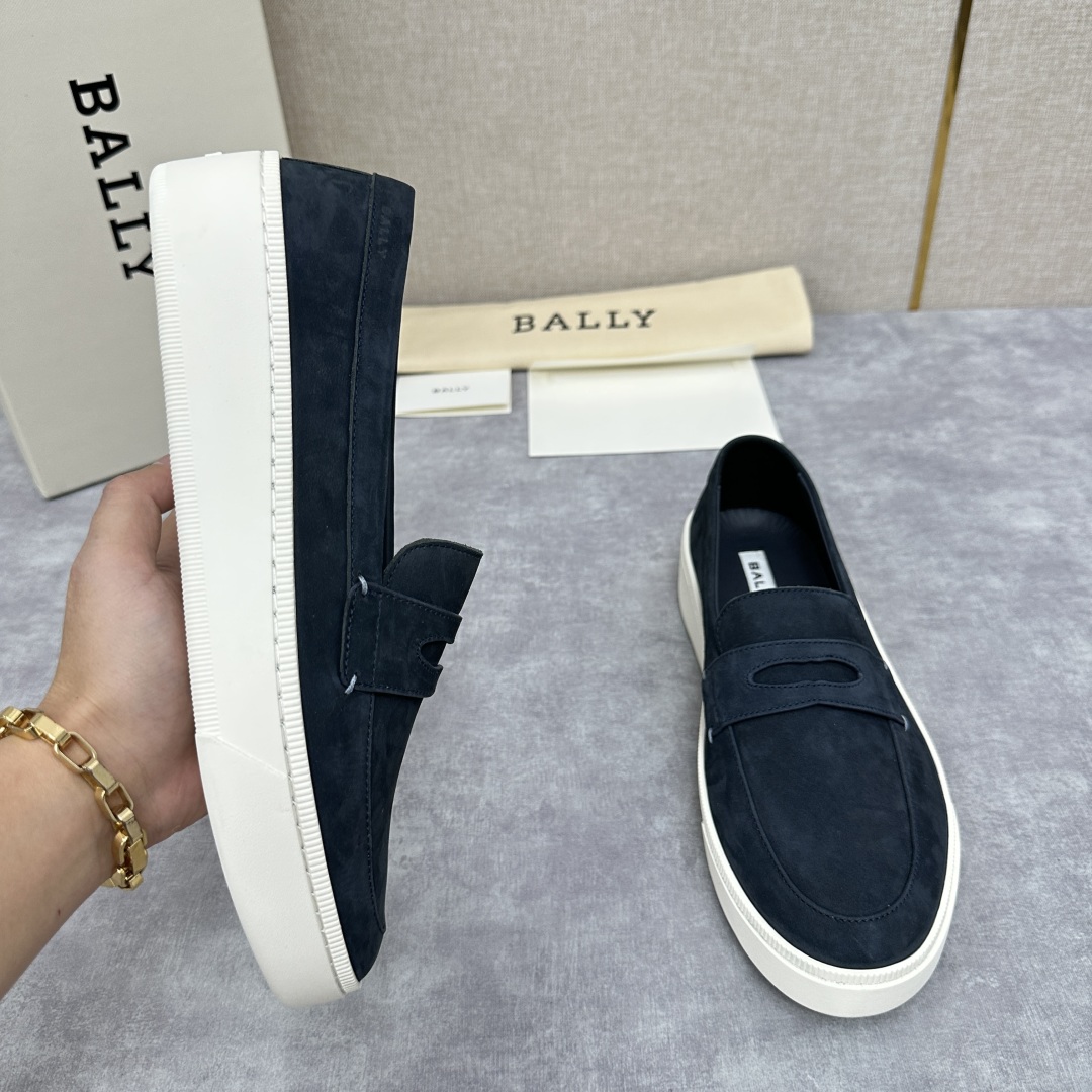 💋💍BL新品  BALL* 巴-利   抢先专柜款 新款 RAISE休闲运动乐福鞋   一脚蹬男鞋  高