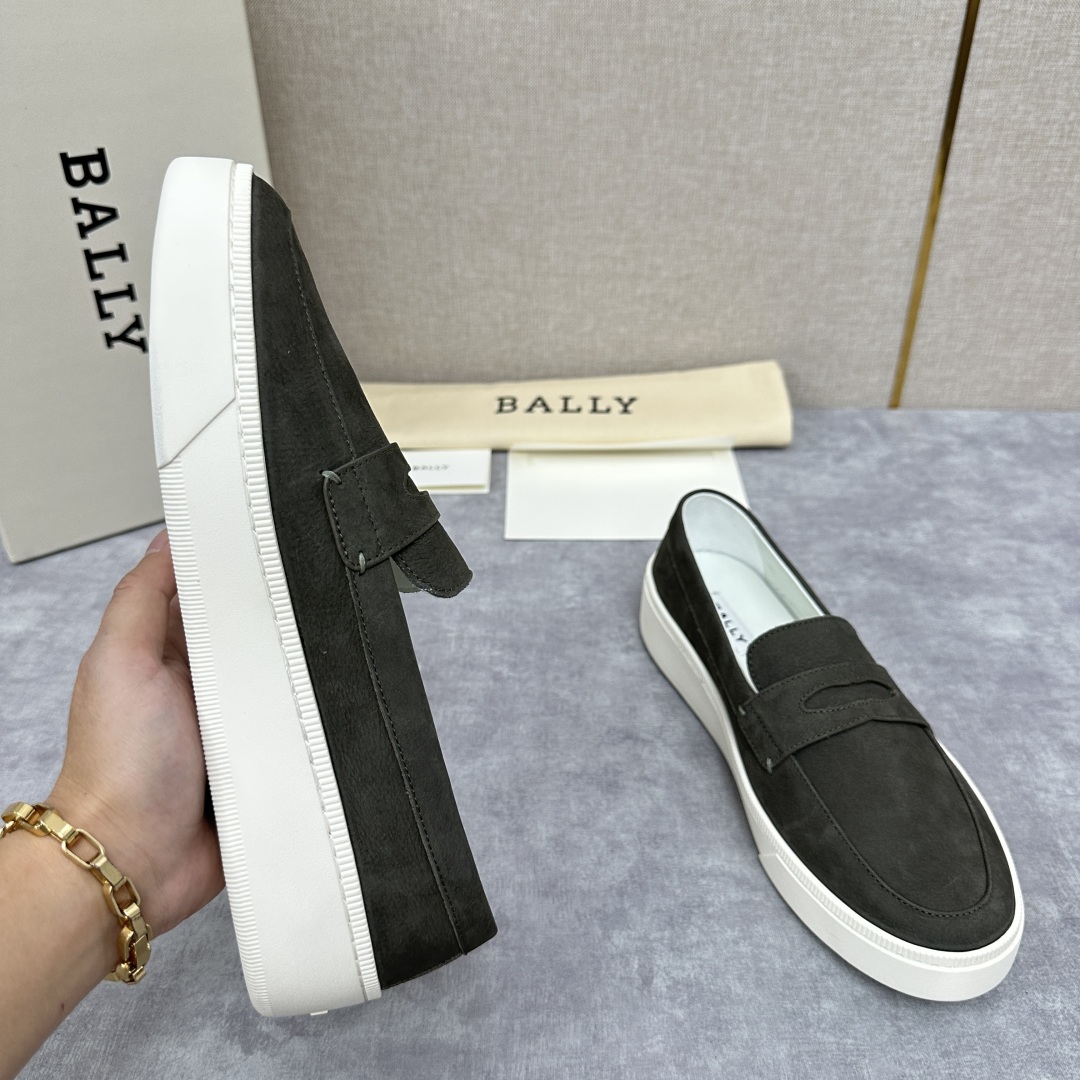 💋💍BL新品  BALL* 巴-利   抢先专柜款 新款 RAISE休闲运动乐福鞋   一脚蹬男鞋  高