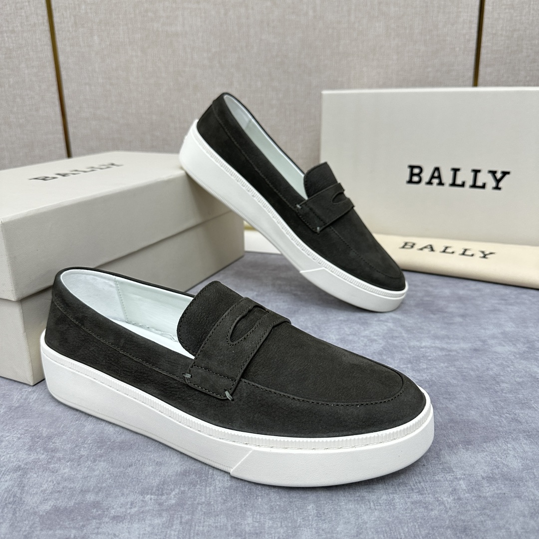 💋💍BL新品  BALL* 巴-利   抢先专柜款 新款 RAISE休闲运动乐福鞋   一脚蹬男鞋  高